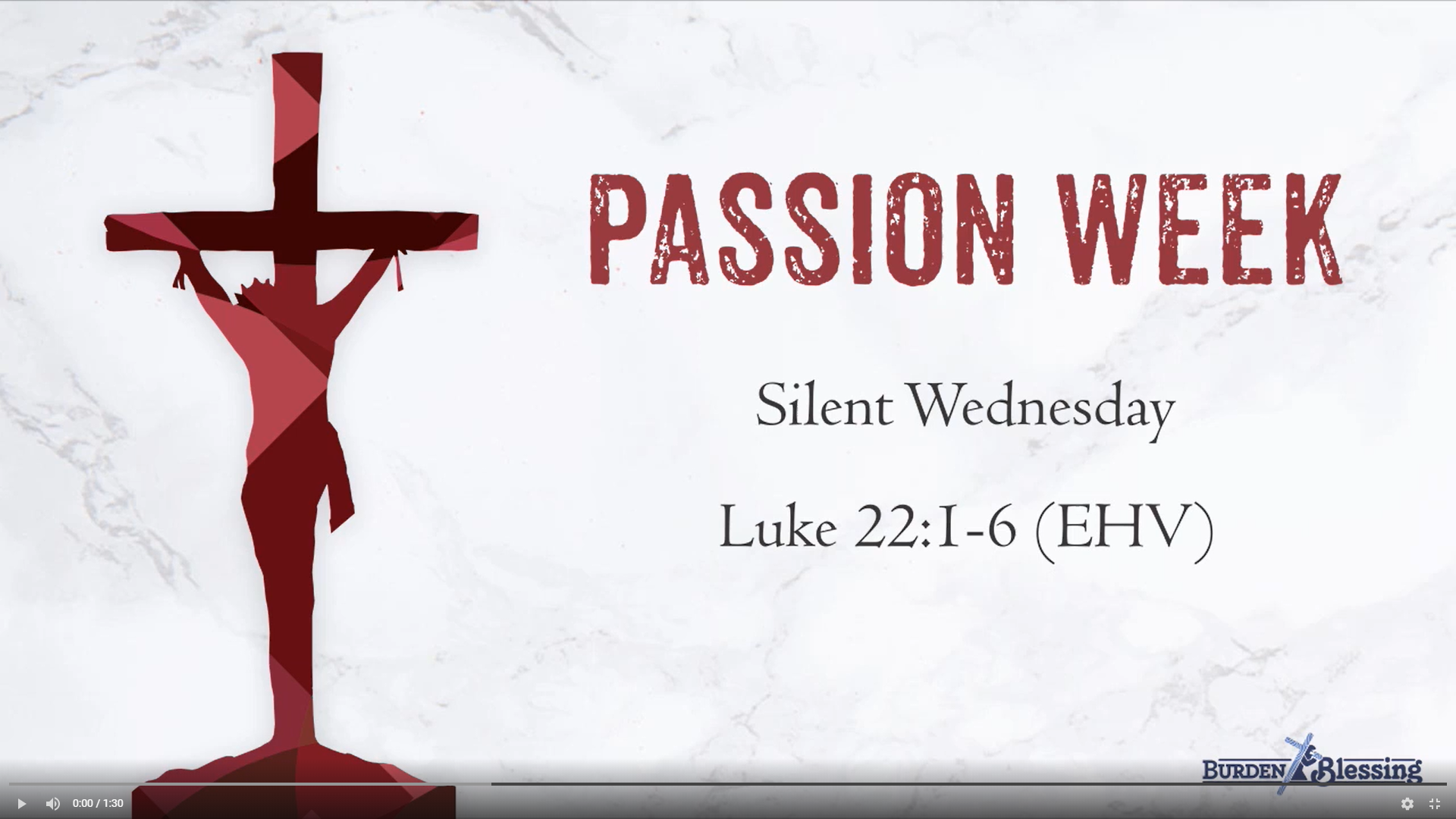 The Events of Holy Week: Silent Wednesday
