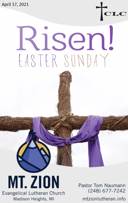 Easter Sunday – April 17, 2022