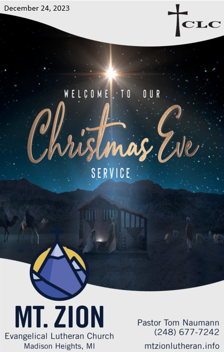 Christmas Eve – December 24, 2023